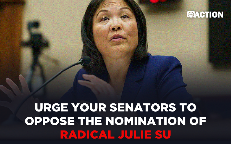 Urge Your Senators to Oppose the Nomination of Radical Julie Su